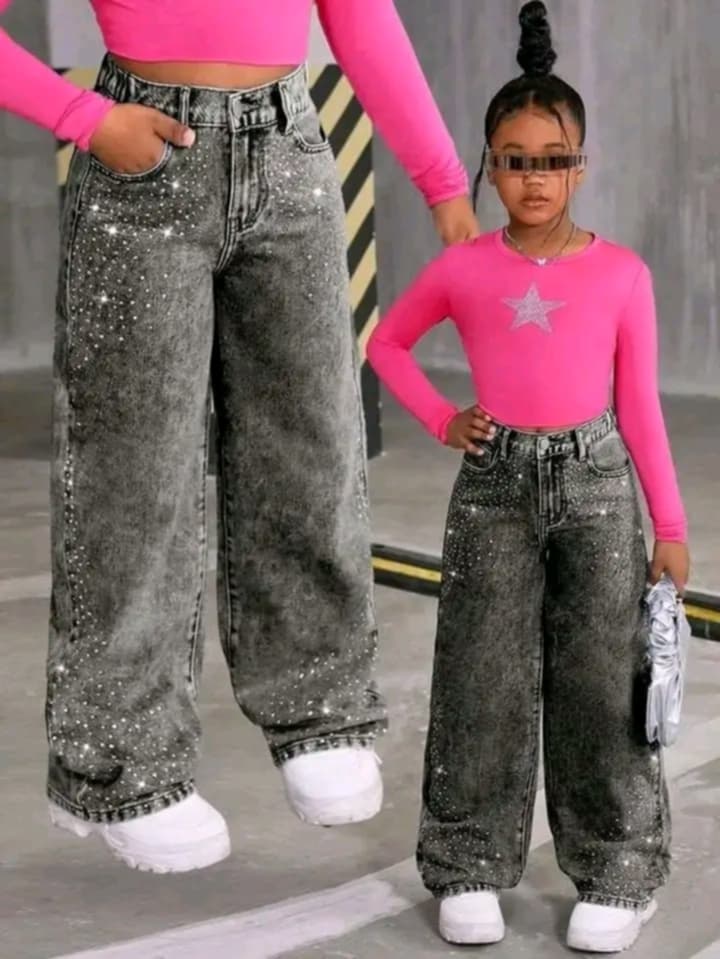 Jean Oversize Paillettes